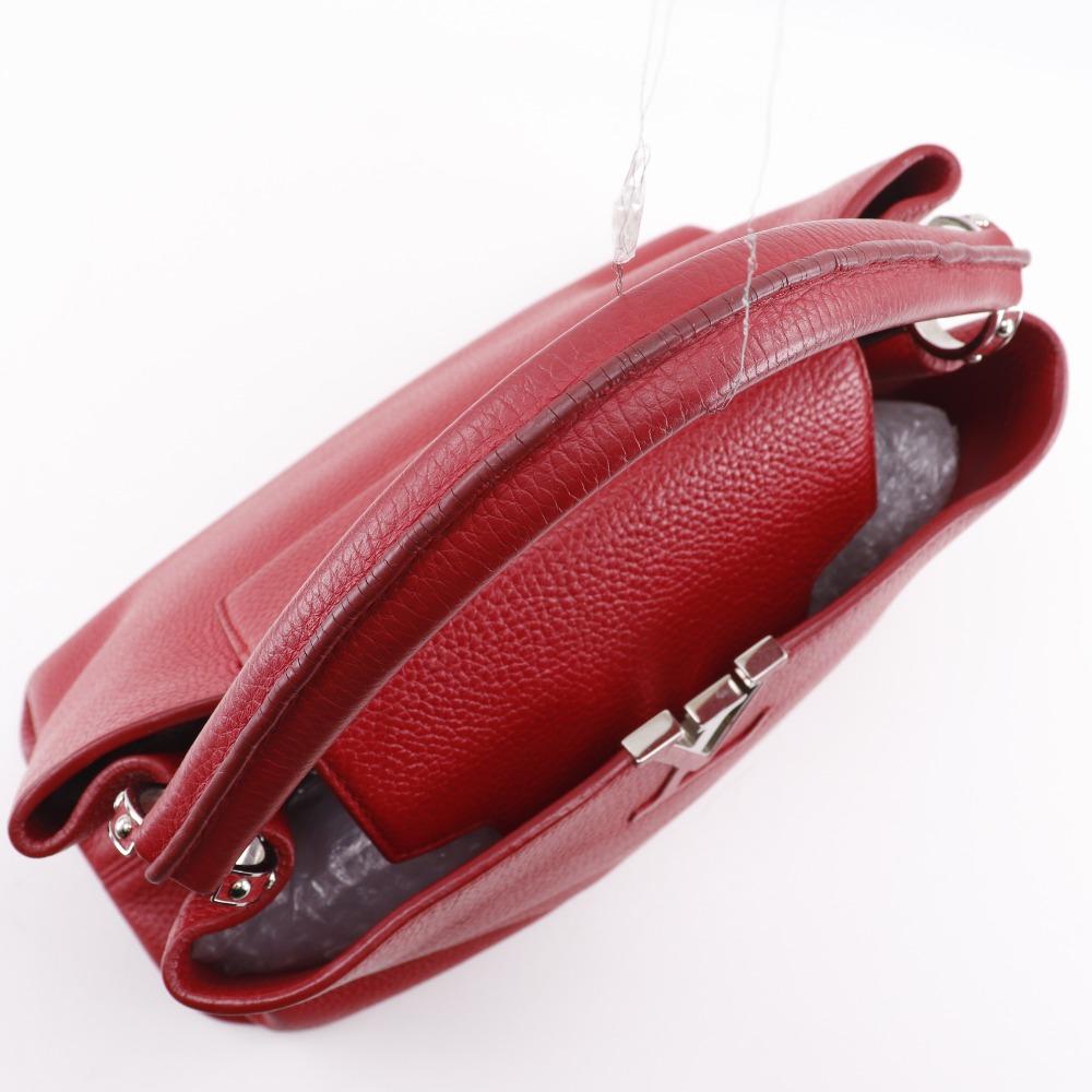 Louis Vuitton CAPCSINE MM Handbag M94412 Parnasea Red/Taurillon Clemence Leather Women Used