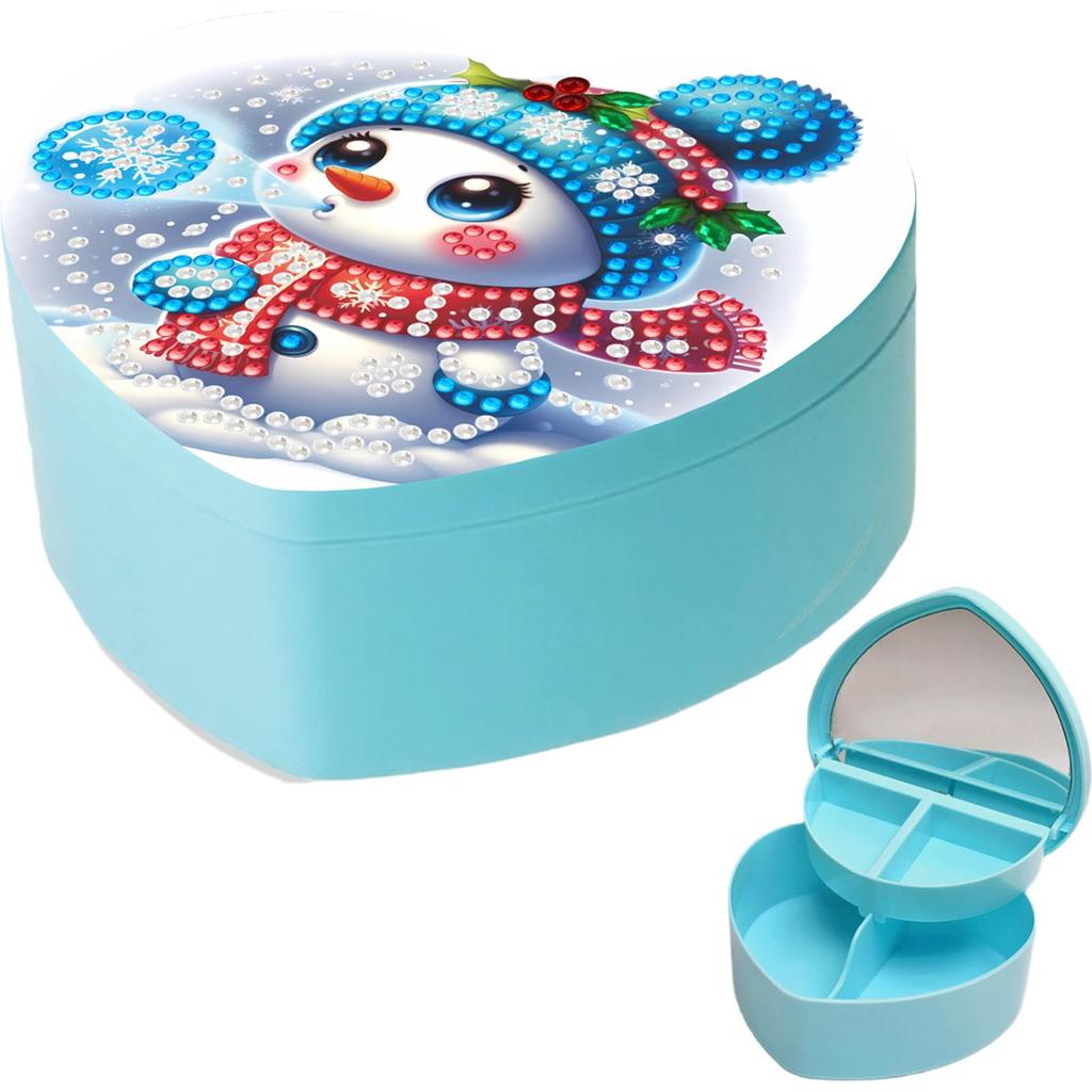 DIY Diamond Painting Handmade Storage Box Partial Drill Crystal Storage Case Kit Heart-Shaped Jewelry Box for Home Decor