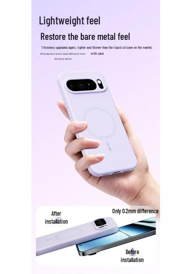 Compatible with Google Pixel 10 Pro XL, Magnetic Silicone Case, Drop-proof Cover for Men & Women, fits Pixel 9A.