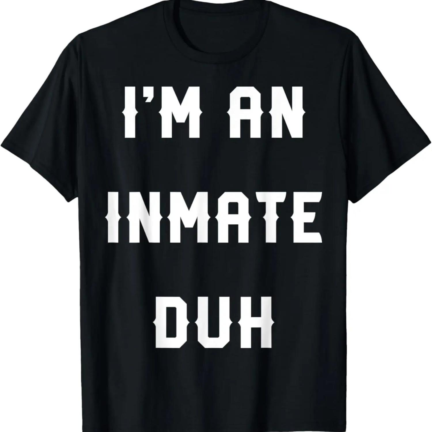 Легкие костюмы заключенного на Хэллоуин, Футболка «Я заключенный, очевидно» S