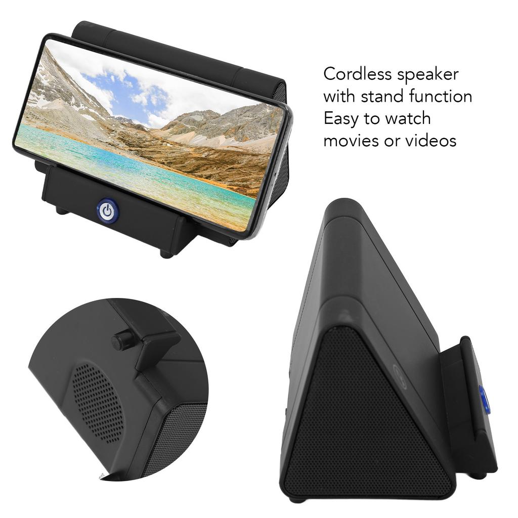 Cell Phone Stand Speaker Induction Clear Sound Rechargeable Portable Holder Speaker
