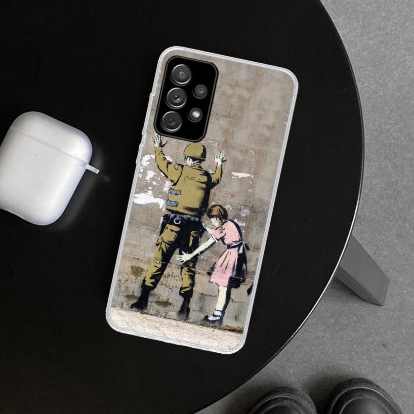 

Street Art Banksy Graffiti Phone Case for Samsung Galaxy A17 A16 A26 A36 A56 A57 A37 A15 A25 A35 A55 A14 A24 A34 A54 A13 A23 A33 Samsung A25