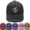Snail Mushroom Embroidery Washed Retro Soft Top Baseball Cap American Men's and Women's Casual Outdoor Shade Cap