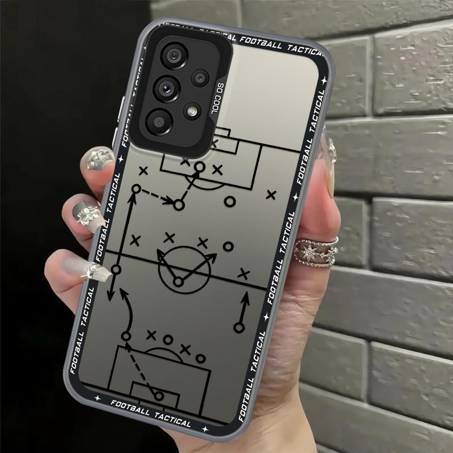 

Back Phone Cover Case for Samsung Galaxy A71 A10 A20 A50 A54 A56 A06 A07 A03 A04 A05 A72 A51 A52 Football Tactical Guidelines Galaxy A52 5G