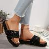 Women's Large Size Slippers Women's Summer Wear New High-end Platform Sandals Sequin Women's Slippers