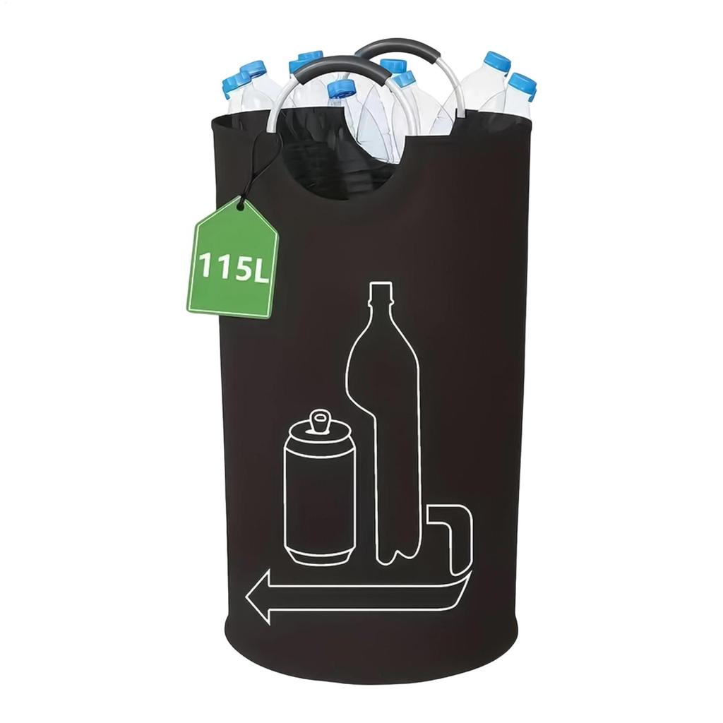 115L Empty Bottle Collector Large Capacity Organizer With Handle Waste Glass Storage Container Bottle And Jar Collector Storage