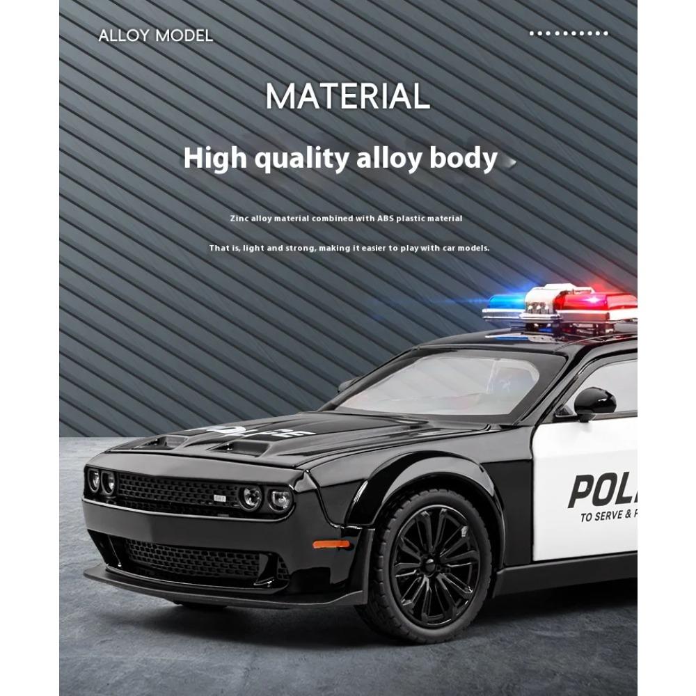 1/22 Dodge Challenger Redeye Hellcat Poliție Aliaj Mașină Sport Model Diecast Sunet & Lumină Jucărie Colecționează Exponat Ornament Cadouri