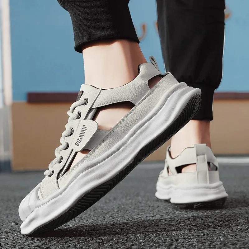2025 Spring and Summer New Versatile and Trendy Male and Female Dissolution Shoes Thick Soled Height Increasing Board Shoes