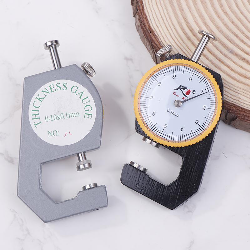 Leather Gauge Thickness 0-10Mm Accuracy 0.1Mm Dial Paper Meter Tester For Hollow Pipe Or Circular Tube Caliper Measuring Tool