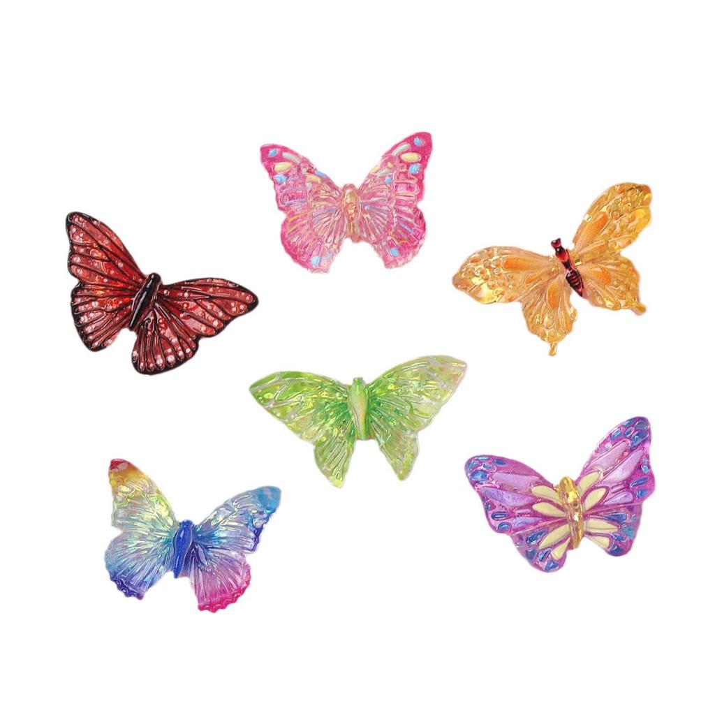 Butterfly Fridge Magnets Set of 6 - Cute Decorative Refrigerator Magnets for Home and Kitchen