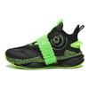 Anta Kids Mesh Breathable Sports Non-Slip Shock Absorbing Durable Mid-Top Casual Shoes Kids Casual Shoes Black Green 312241110-1