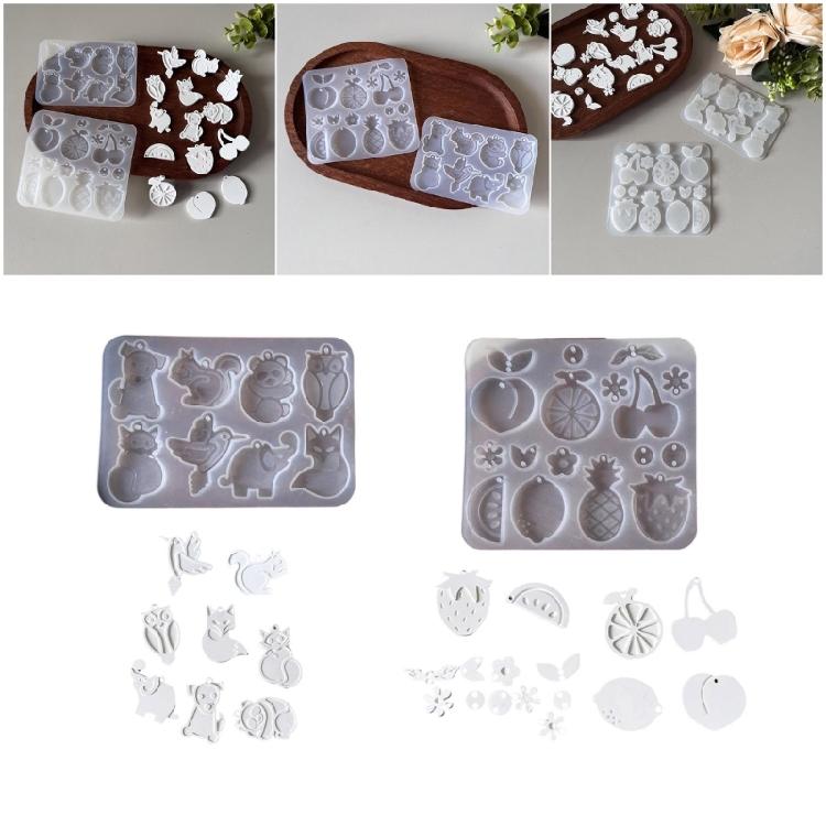 Animal/Fruit Earring Pendant Mold Silicone Crafting Template For DIY Jewelry Charm Creative Gift For Art Lovers