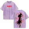 BLEACH Anime Orihime Inoue T-shirt Fashion Vintage Washed Oversized T Shirt Men Women Clothing Short Sleeve 100% Cotton Tee Top