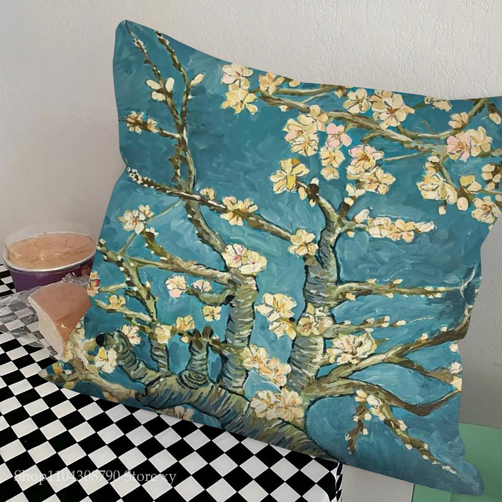 1pc Claude Monet Pillow Case Square Bedroom Sofa Leisure Comfort Cushion Car Living Room Home Decoration