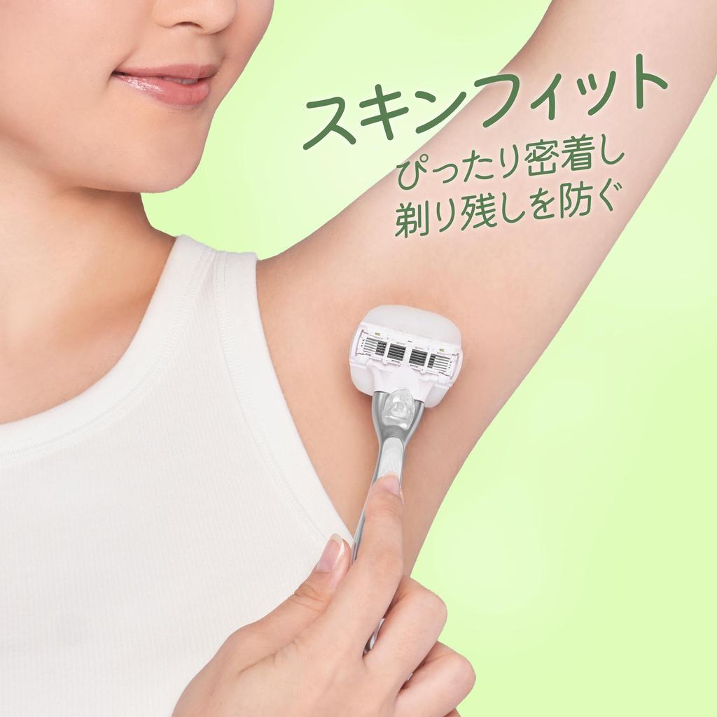 Gillette Venus Comfort Glide 5 Razor for Women Moisturizing and Glowing Sensitive Includes Razor and 2 Replacement with Aloe Contains Beauty - Skin,