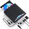 High-Speed Multi-Function Blu-ray USB/Type-C External DVD Burner for Laptops, Mobiles, and Desktops