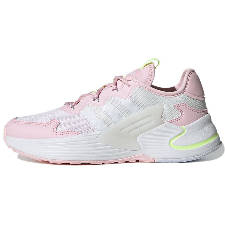 Adidas Neo Roamer Mesh Lace-Up Color-Block Versatile Non-Slip Low-Top Casual Shoes Women Sneaker Pink White Yellow FY6701