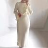 Spring Fall Women's Long Dress, Elegant Pleated Flare Sleeve Midi Dress, Women's Fashion Dresses Crossborder