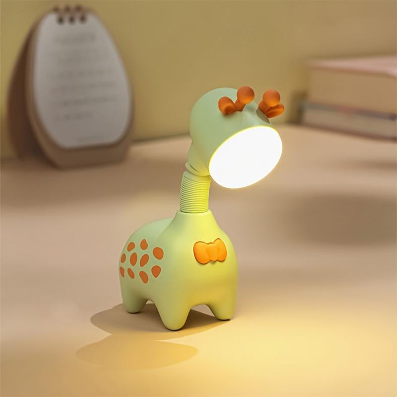 1 USB Rechargeable Miniature Retractable Giraffe Table Lamp, Reading and Ambient Night Light, Portable, for Outdoor, Bedroom, Study Room
