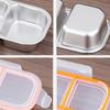 2 Pack Divided Meal Preps Container With Secures Lid Odor Resistant Dishwasher Safe Steel Snacks Box Lunch Organizers