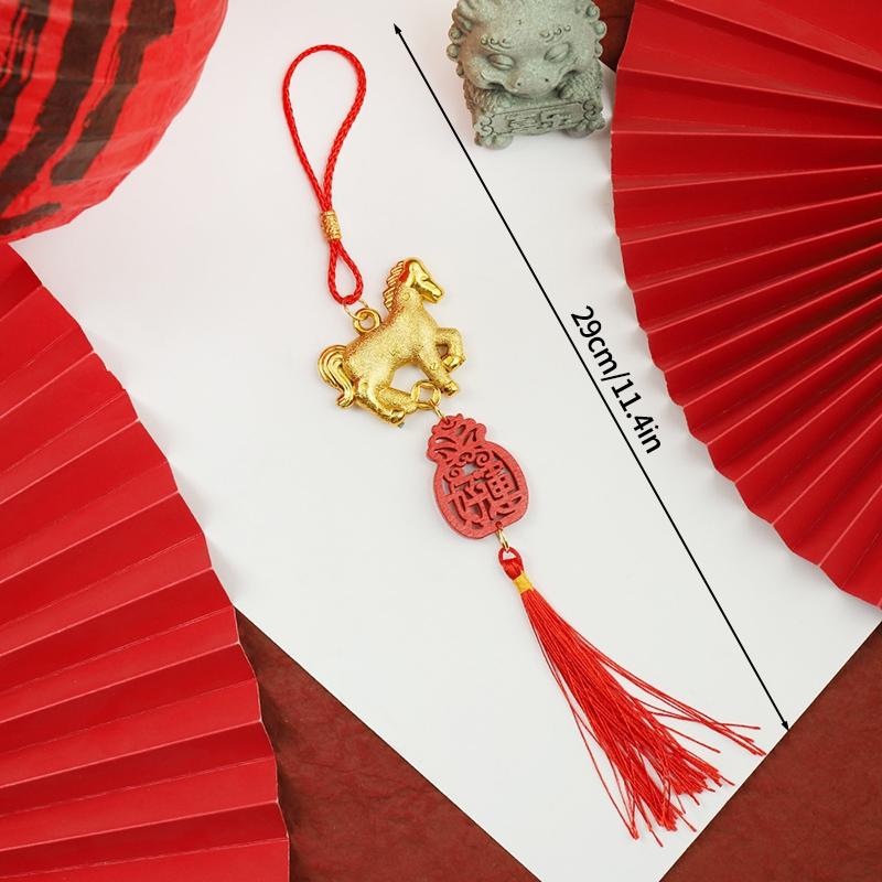 Bew Jahr Pferd Schlüsselanhänger Hängeanhänger Schlüsselanhänger für Tasche Gastgeschenke Chinesisches Neujahrsgeschenke Kawai Pferdeanhänger Agenda 2026