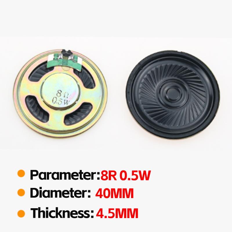 2pcs 8R 0.5W Speakers Various Sizes 20mm-66mm Diameter for Audio Equipment Replacement