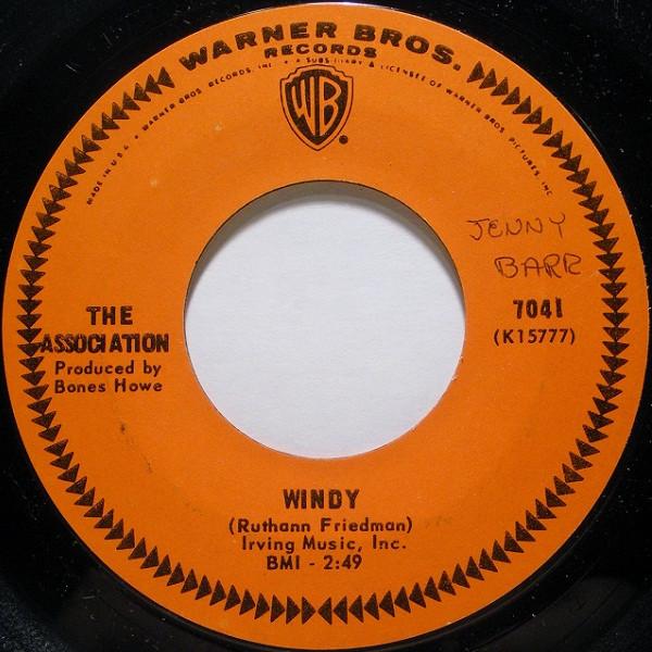 

7inch Record ASSOCIATION - Windy 7041 Warner Bros. Re 1967 US Rock Used