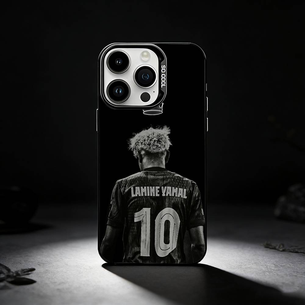 L-Lamine 19 Y-Yamal Handyhülle Für iPhone 17,16,15,14,13,12,11 Plus,Pro Max,XS,Farbige silberne Handyhülle