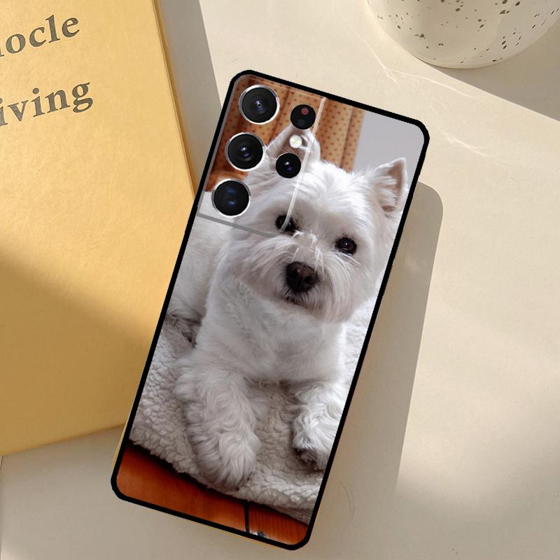 

Westie Dog Phone Case For Samsung Galaxy S24 Ultra S20 S21 S22 S23 S25 S9 S10 Plus S25 FE Cover Shell Galaxy S23