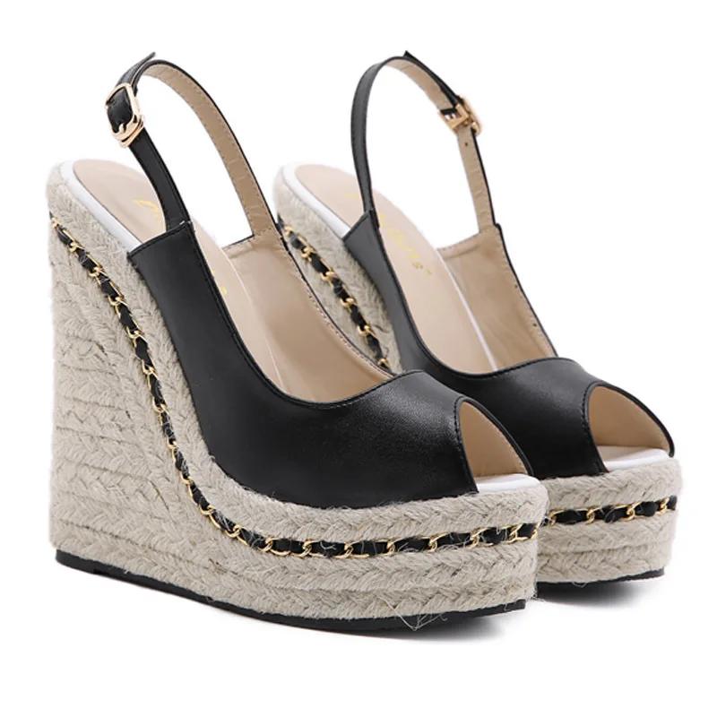 Super High Women Summer Wedge Sandals Female Platform Fashion High Heel Sandals Open Toe Ladies Shoeswi88