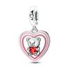 Valentines Day Charm Bead Charms Copper Couple Kiss Dangle Pendant Compatible With Bangle Bracelets Necklaces Do It Yourself Jewellery