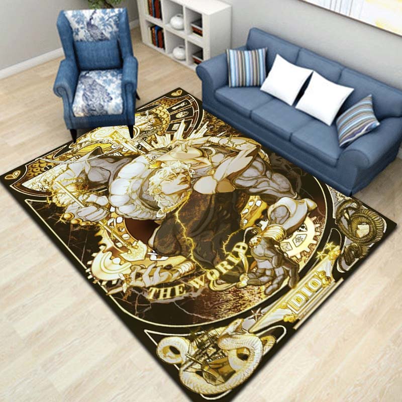 3D Classic Anime J-JoJo's Bizarre Adventure Game Printed Carpet Tea Table Living Room Bedroom Decoration Anti slip Carpet Gift