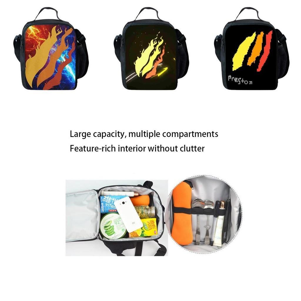 Preston Large Capacity Portable Aluminum Foil Insulation Bag For School Lunch Keep Your Food Cool Or Warm All Day