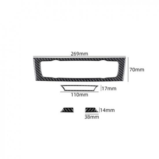 Carbon Fiber Interior Digital Climate Control Cover Trim For BMW E82 E88