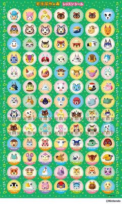 Naklejki z lekcjami Animal Crossing (Zestaw 10)