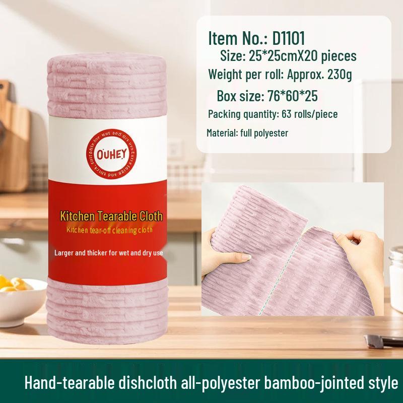 Thick Tearable Kitchen Towels - Absorbent & Easy-to-Clean Dishwashing Wipes
