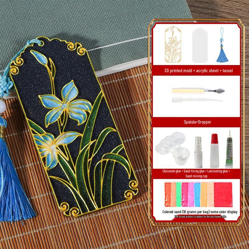 Cloisonné Enamel Bookmark Kit - Jingtai Blue Mid-Autumn Craft Activity