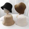 Plain face covering solid color fisherman hat children spring and autumn show small face ins Internet celebrity bucket hat fashion basin hat tide
