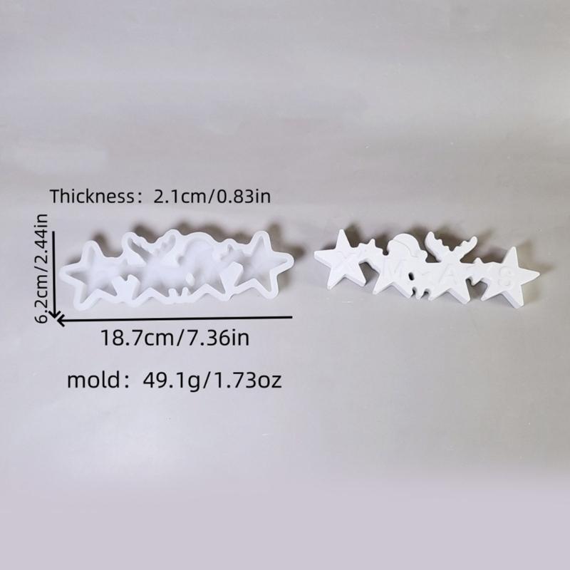 Star Shaped Silicone Crafting Molds for Handmade Candle Resin Art Heat Resistant Easy Demolding Creative Decoration Tool