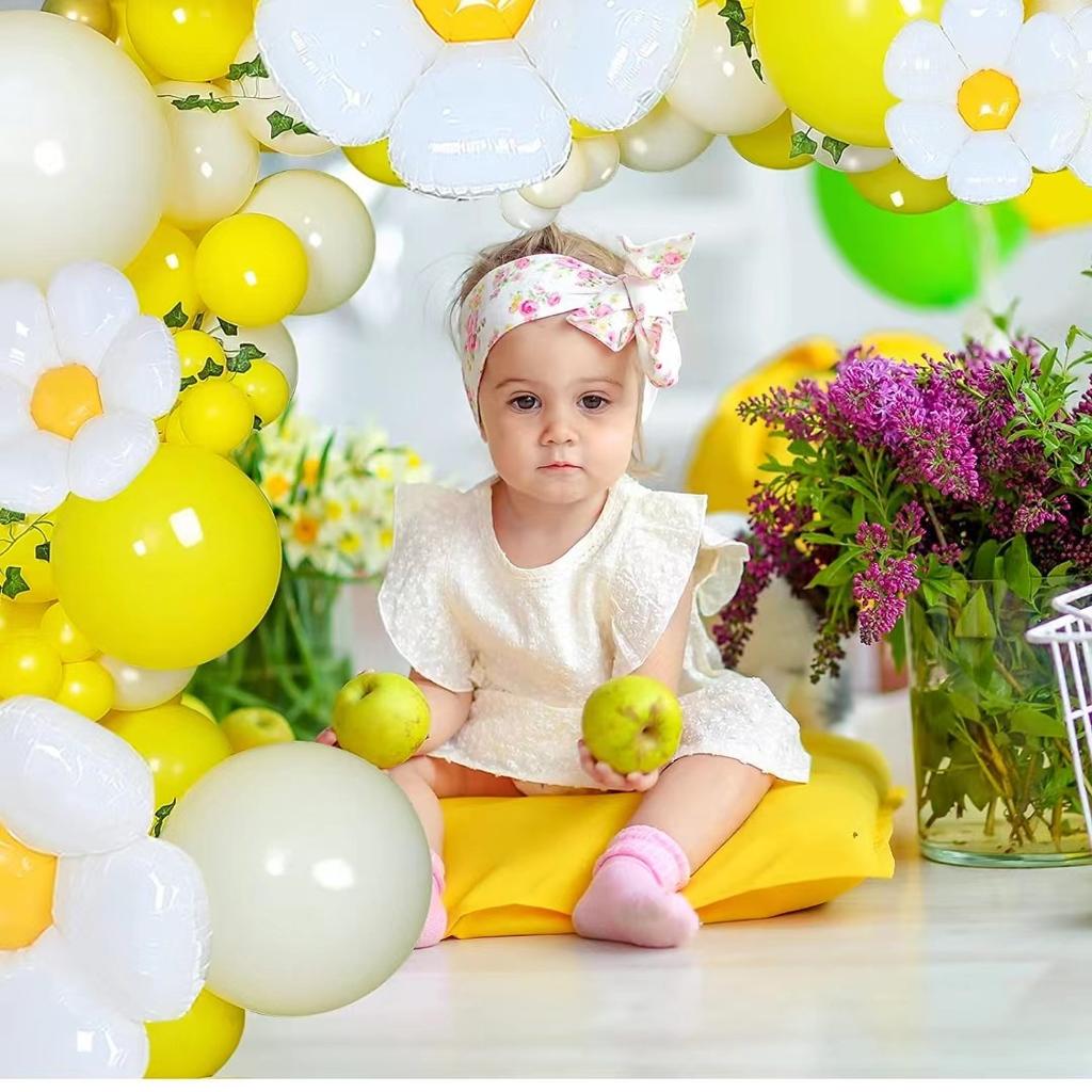Daisy Balloon Wreath Set Vaulted Sunflower Birthday Party Decoration Wedding Arrangement Balloons