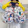 Schultasche neu ins Mädchen Graffiti Rucksack Damen Große Kapazität Cartoon Schultasche Mittelschule College Student Rucksack