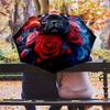 1pc Cute dog pattern Umbrella Portable Folding Umbrella Iron Frame Hole Bone Structure Outdoor Home Umbrella