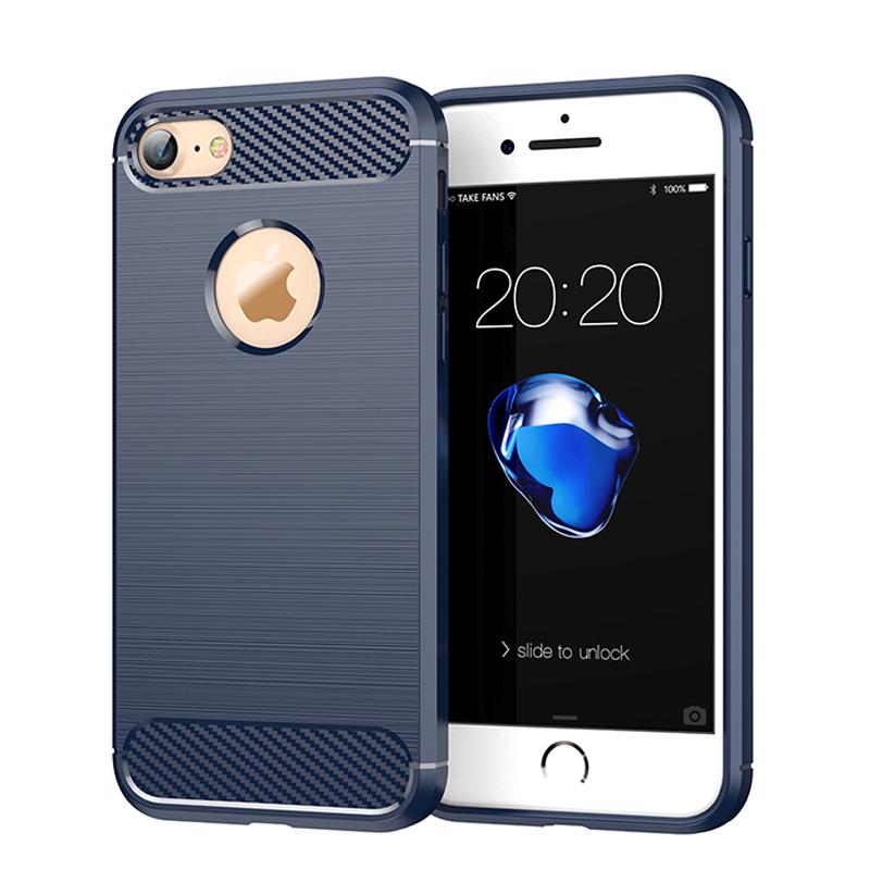Husă pentru iPhone 7 Husă pentru iPhone 7 Husă de protecție antișoc originală TPU de lux din silicon periat din cauciuc pentru iPhone 7