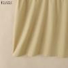 ZANZEA Women Casual Turn Down Collar Summer Short Sleeve Shirt Dress