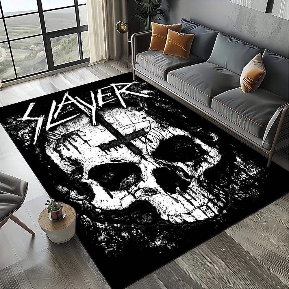 27 Style Slayer Heavy Metal Rcck Band Sign Carpet Rug for Living Room Bedroom Home Sofa Decoration,Kid Play Non-slip Floor Mat