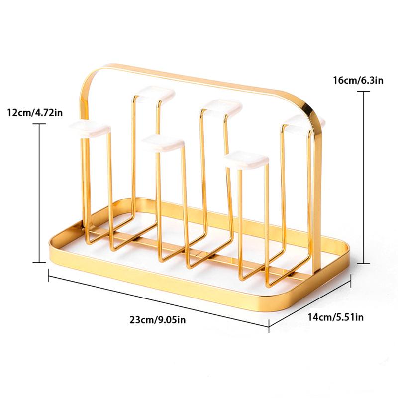 Mug Organizer Metal Cup Drying Rack For Countertop Drainer Stand Glass Bottle Holder Coffee Mug Holder For Office Coffee Mugs