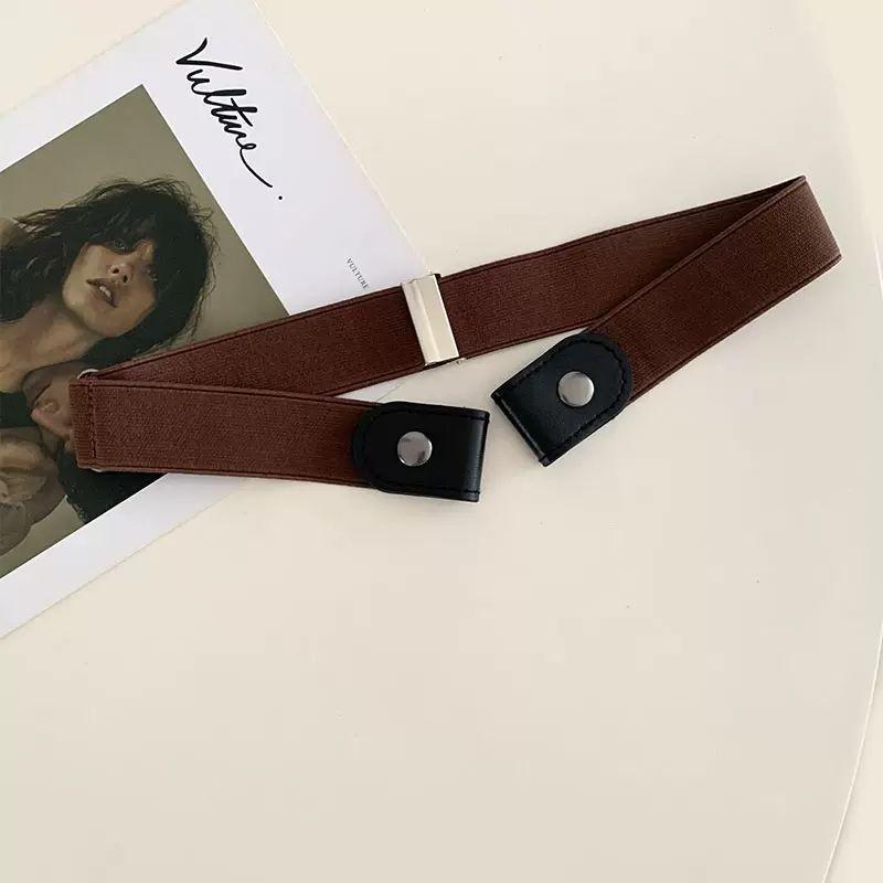 

Soft Womens Sleek Leather Belt Stylish Accessory For Casual Denim And Wear Everyday Coffee