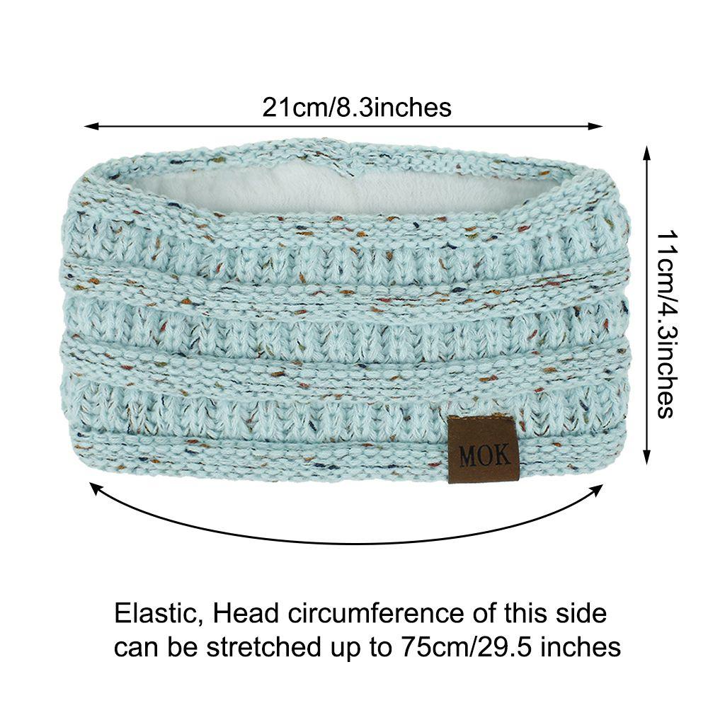 Haaraccessoires Dickes Flauschiges Strick Haarband Stirnband Ohrenwärmer Stirnbänder für Damen Fleecegefüttert