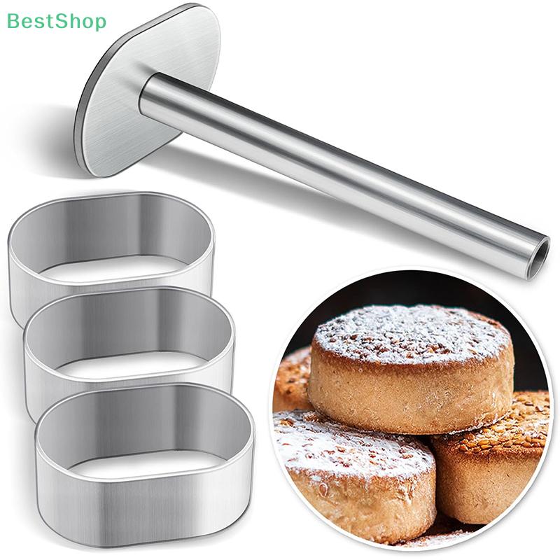 Stainless Steel Cake Mousse Pastry Ring Mold With Pusher,DIY Cooking Rings Baking Tools