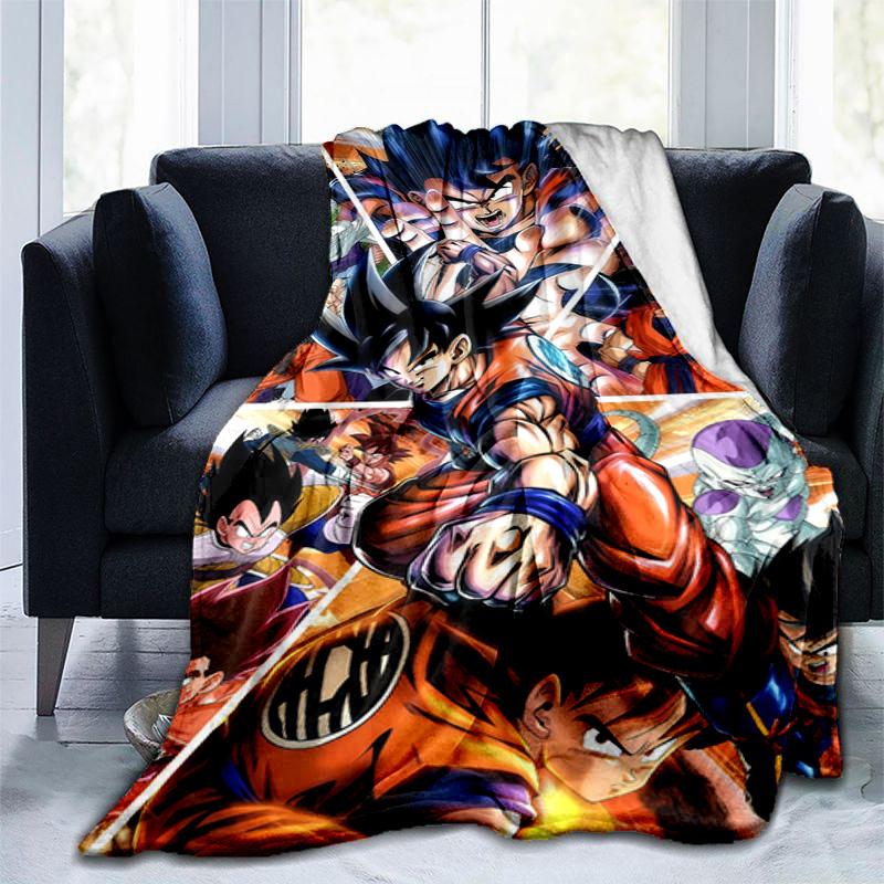 Super Saiyan Blue Goku Blanket Home Decor Soft And Comfortable Gift Machine Washable Sheet
